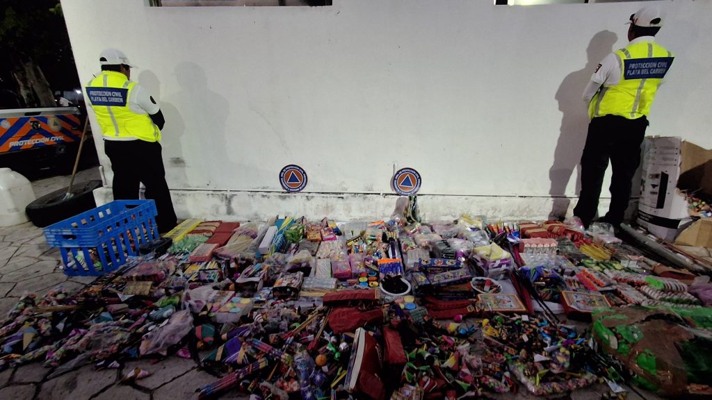 Operativo Guadalupe-Reyes retira de circulación una tonelada de pirotecnia asegurada en Playa del Carmen