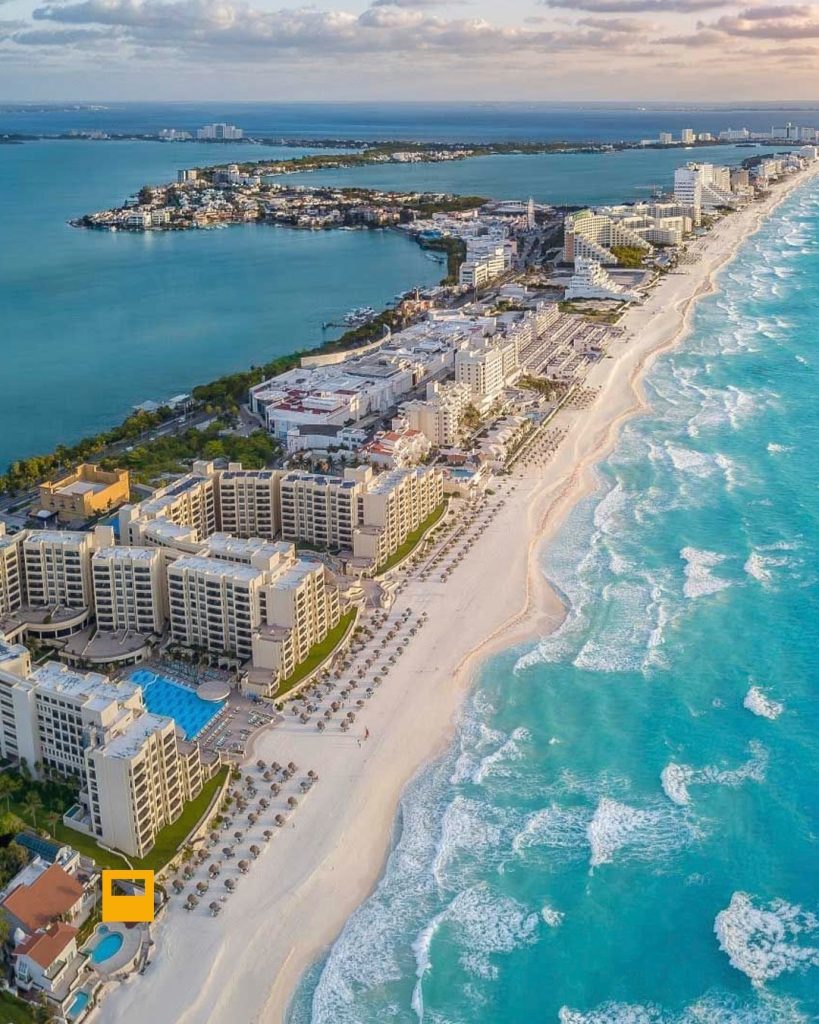 Cancún desde el cielo