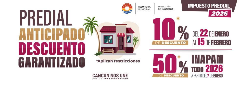 Aprovecha  el descuento en el pago del predial